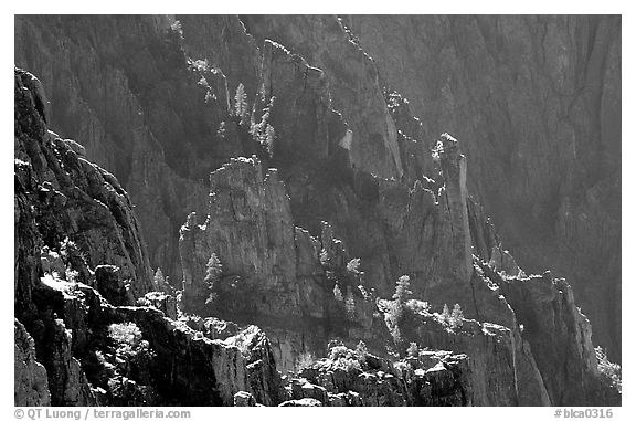 Blue hues from Island peaks view, North rim. Black Canyon of the Gunnison National Park, Colorado, USA.