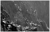 Blue hues from Island peaks view, North rim. Black Canyon of the Gunnison National Park, Colorado, USA. (black and white)