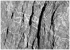 Detail of Painted wall. Black Canyon of the Gunnison National Park, Colorado, USA. (black and white)