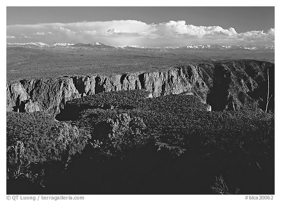 canyon from  North vista trail. Black Canyon of the Gunnison National Park, Colorado, USA.