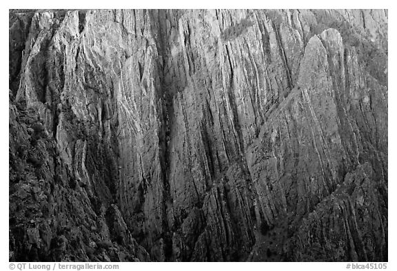 Striated rock walls. Black Canyon of the Gunnison National Park, Colorado, USA.