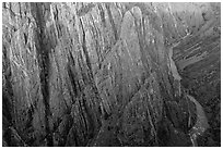 Gunisson River at Cross Fissures. Black Canyon of the Gunnison National Park ( black and white)