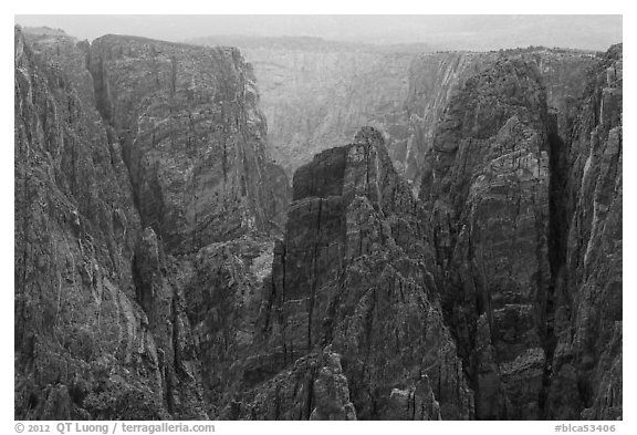 Storm light over canyon. Black Canyon of the Gunnison National Park, Colorado, USA.