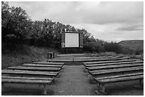 Amphitheater, South Rim Campground. Black Canyon of the Gunnison National Park ( black and white)