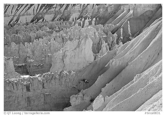 Eroded slopes and Hoodoos from Sunrise Point. Bryce Canyon National Park, Utah, USA.