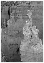 Thor's Hammer. Bryce Canyon National Park ( black and white)