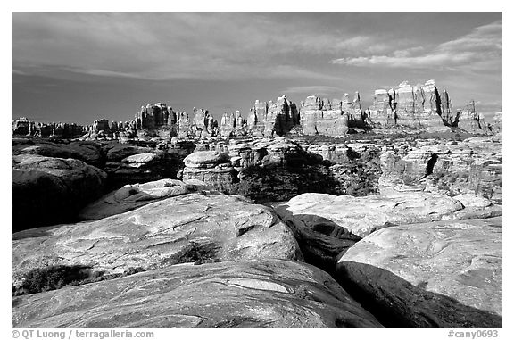 Needles near Elephant Hill, sunrise. Canyonlands National Park, Utah, USA.