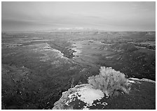 Gorge and plateau at sunset, Island in the Sky. Canyonlands National Park ( black and white)