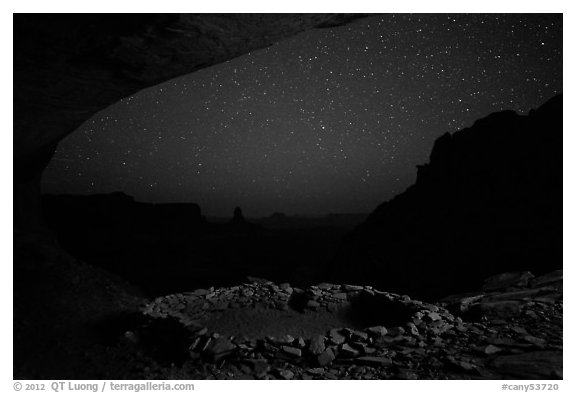 False Kiva at night. Canyonlands National Park, Utah, USA.