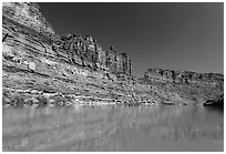 Colorado River Canyon. Canyonlands National Park, Utah, USA. (black and white)