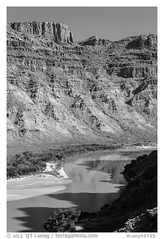 Cataract Canyon. Canyonlands National Park (black and white)