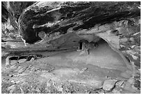 Ancient granary, Maze District. Canyonlands National Park, Utah, USA. (black and white)