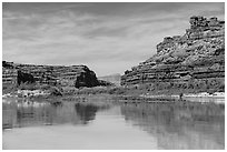 River view, Colorado River. Canyonlands National Park ( black and white)