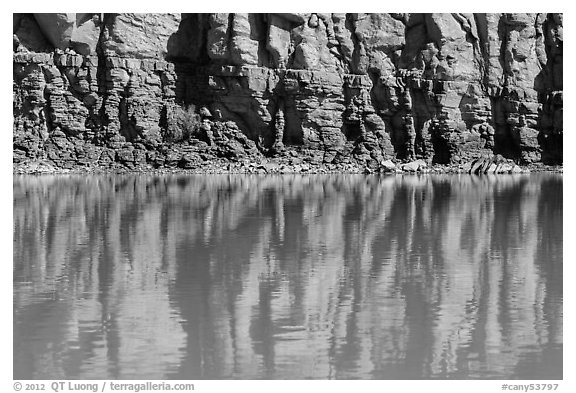 Cliffs reflections, Colorado River. Canyonlands National Park, Utah, USA.