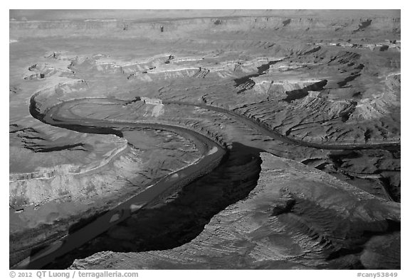 Aerial view of Green River. Canyonlands National Park, Utah, USA.