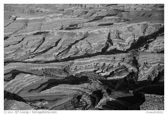 Aerial view of Maze canyons. Canyonlands National Park, Utah, USA.