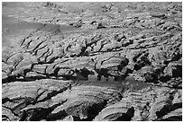 Aerial view of Chocolate Drops and Maze. Canyonlands National Park, Utah, USA. (black and white)