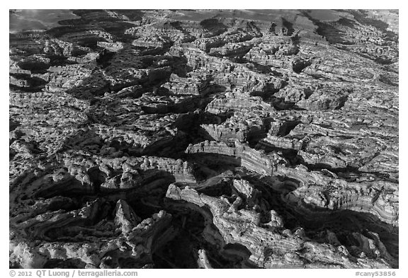 Aerial view of the Maze. Canyonlands National Park, Utah, USA.