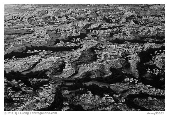 Aerial view of Needles District. Canyonlands National Park, Utah, USA.