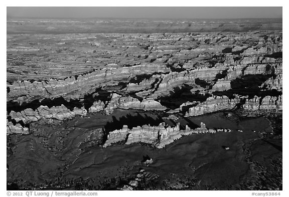 Aerial view of Chesler Park. Canyonlands National Park, Utah, USA.