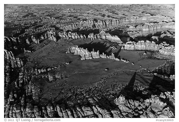 Aerial view of Chesler Park and Needles. Canyonlands National Park, Utah, USA.