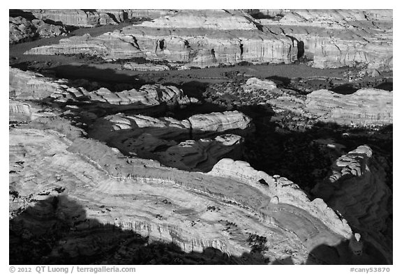 Aerial view of Castle Arch. Canyonlands National Park, Utah, USA.