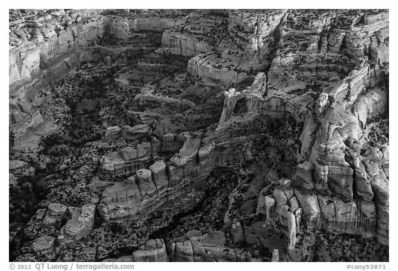 Aerial view of Angel Arch. Canyonlands National Park, Utah, USA.