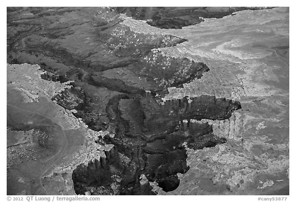 Aerial view of White Rim. Canyonlands National Park, Utah, USA.