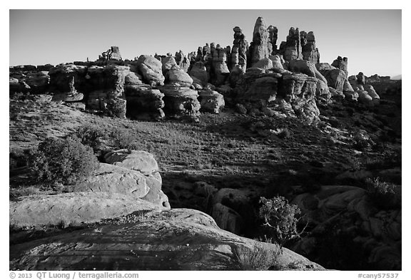 Dollhouse spires at sunrise. Canyonlands National Park, Utah, USA.