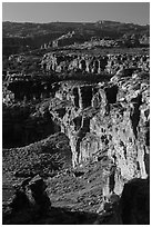 Cliffs near the Dollhouse. Canyonlands National Park, Utah, USA. (black and white)