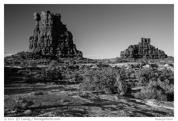 The Eternal Flame, late afternoon, land of Standing rocks. Canyonlands National Park, Utah, USA.