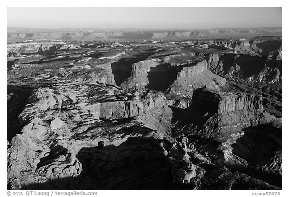 Aerial View of mesas, Island in the Sky district. Canyonlands National Park, Utah, USA.