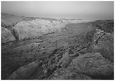 Waterpocket fold from Halls Creek overlook, dawn. Capitol Reef National Park ( black and white)