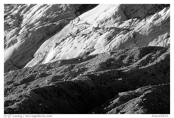 Waterpocket Fold and Red slide, sunrise. Capitol Reef National Park (black and white)