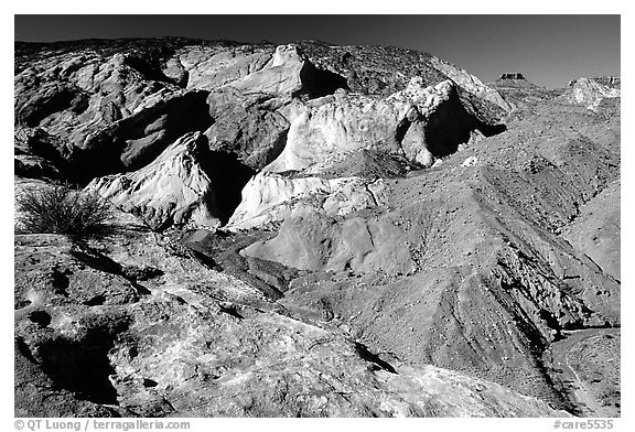Waterpocket Fold and Red slide, morning. Capitol Reef National Park (black and white)