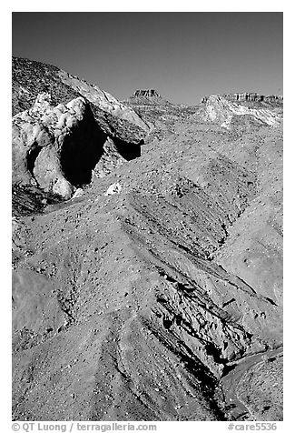 Red slide, morning. Capitol Reef National Park (black and white)