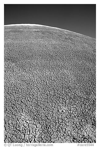 Curve of mudstone hill. Capitol Reef National Park (black and white)