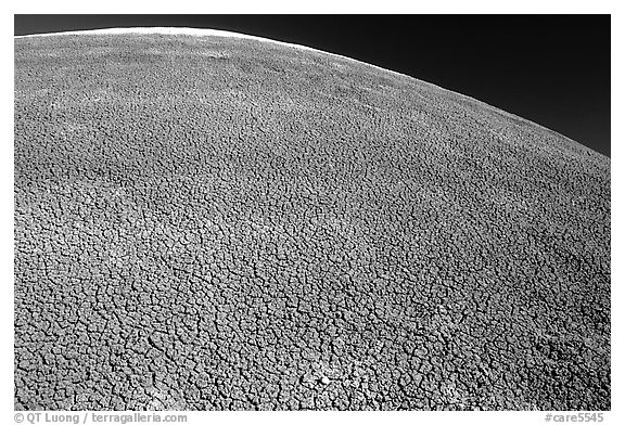 Curve of a bentonite hill, Nottom Bullfrog Road. Capitol Reef National Park (black and white)