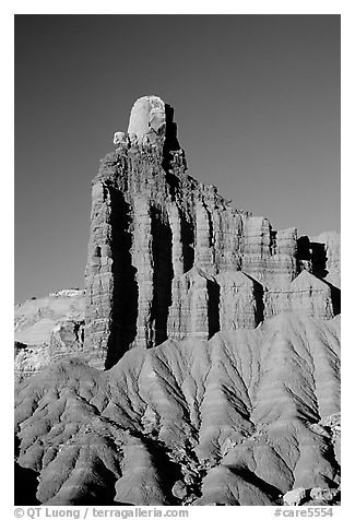 Chimney Rock at sunset. Capitol Reef National Park, Utah, USA.