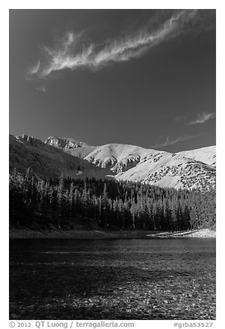 Teresa Lake. Great Basin National Park (black and white)