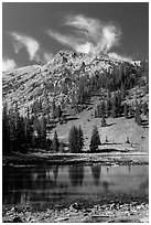 Stella Lake. Great Basin National Park, Nevada, USA. (black and white)