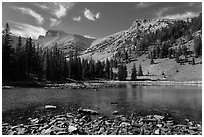 Mt Wheeler above Stella Lake. Great Basin National Park ( black and white)