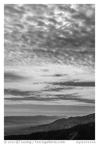 Annular eclipse of Oct 14, 2023 seen through clouds. Great Basin National Park (black and white)