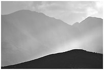 Rays over Snake Range. Great Basin National Park ( black and white)