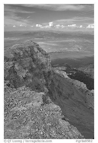 Cliffs beneath Mt Washington and Spring Valley, morning. Great Basin National Park, Nevada, USA.