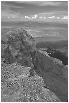 Cliffs beneath Mt Washington and Spring Valley, morning. Great Basin National Park ( black and white)