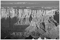 Desert View, sunset. Grand Canyon National Park, Arizona, USA. (black and white)