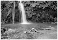 Travertine Terraces, Havasu Falls, Havasu Canyon. Grand Canyon National Park ( black and white)