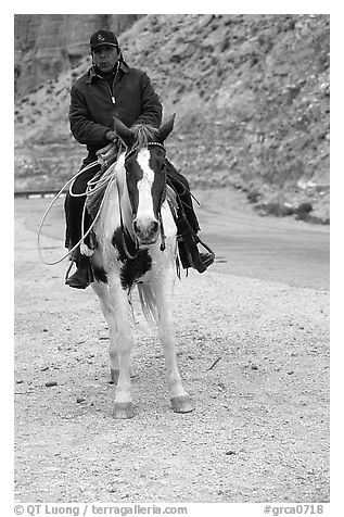 Havasu Indian on horse in Havasu Canyon. Grand Canyon National Park, Arizona, USA.