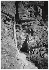 Deer Creek Falls. Grand Canyon National Park, Arizona, USA. (black and white)